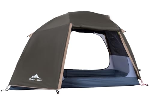 ThreeBears 4-Person Backpacking Tent Shelter, 3000mm Waterproof, Easy Setup, Spacious for Family Outdoor Adventures, Hikin...