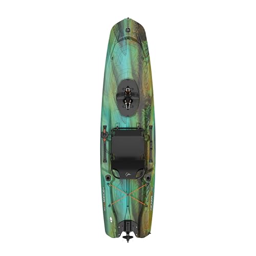 Pelican Catch Kicker 110 HDII - Sit on top Fishing Angler Pedal Kayak - Amazonia - HyDryve II Pedal System - Stable - 11 ft