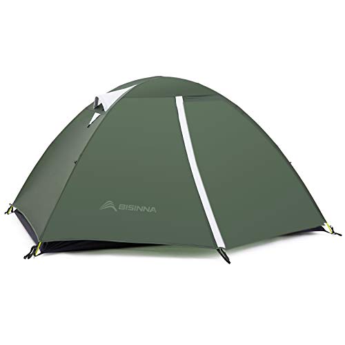 BISINNA 2 Person Camping Tent Lightweight Backpacking Tent Waterproof Windproof Two Doors Easy Setup Free Standing Double ...