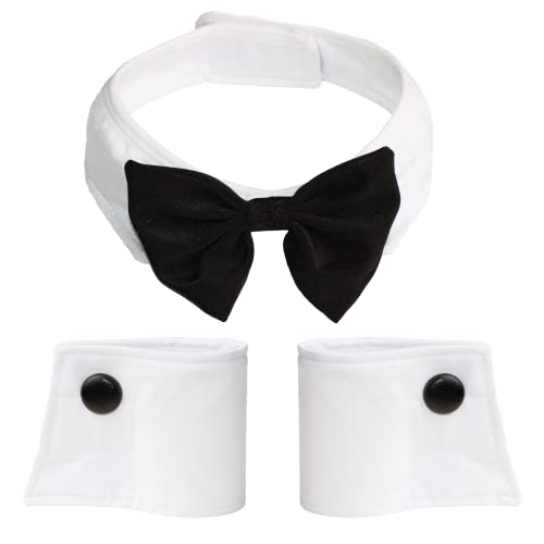 Bunny Costume Set - Rabbit Ears Headband, Bow Tie, Cuff and Tail Accessories Kit