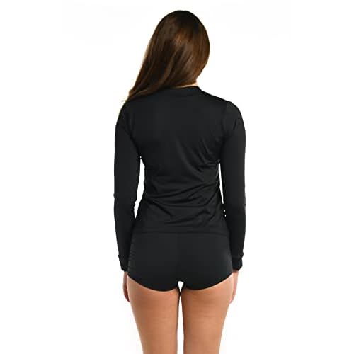 La Blanca Women's Island Goddess Half Zip Rashguard White