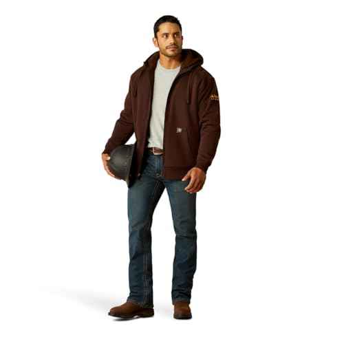 ARIAT Men's Rebar All-Weather Sherpa-Lined Full Zip Hoodie