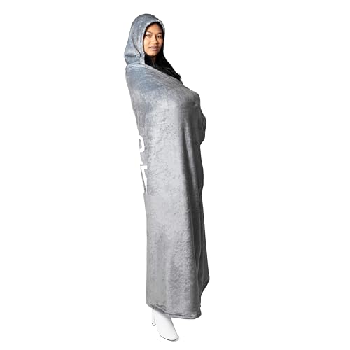 Pavilion Gift Company - Camp Mode - One-Size-Fits-Most 50" x 60" Oversized Hooded Wearable Plush Soft Warm Cozy Blanket Cl...
