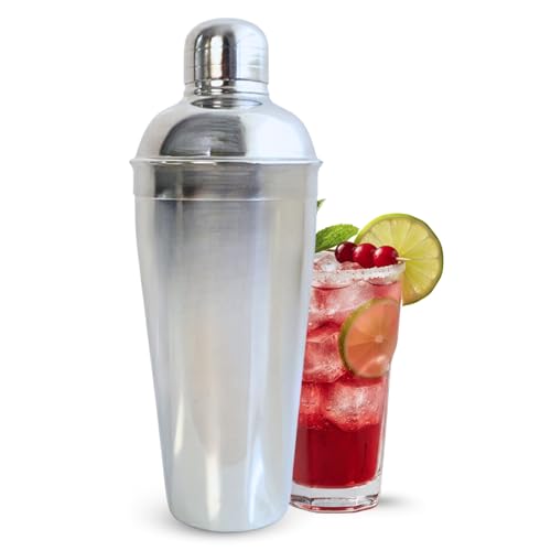 MAZDA Cocktail Shaker, 25oz Martini Shaker, Drink Bottle with Built-in Strainer, Bartender Professional Stainless Steel Ma...