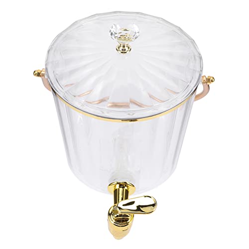 Ciieeo Portable Drink Dispenser with Faucet 7.87 Inch Clear Beverage Container for Parties Home Outdoor Use Water and Juic...