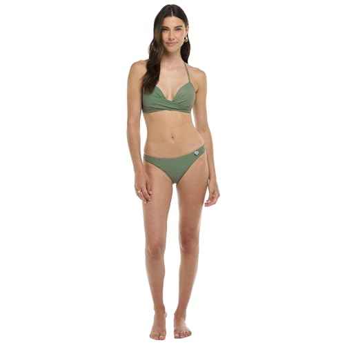 Body Glove Women's Smoothies Athena Solid Low Rise Cheeky Bikini Bottom Swimsuit