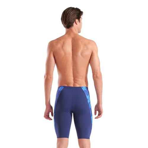 Arena Men's Performance Geometry Swim Jammer Sports Shorts Training Bathing Suit
