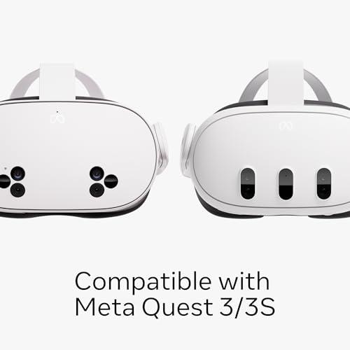 Meta Quest Compact Charging Dock — Works with Meta Quest 3/3S — Extended Headset Charging Cable — Wireless Charging for To...