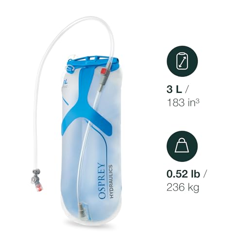 Osprey Hydraulics Backpack Water Reservoir with Bite Valve - BPA-Free, Leakproof Hydration Bladder with QuickConnect and S...