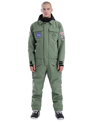 GSOU SNOW Ski Suits Women Men One Piece Snow Suits Waterproof Windproof Men Snowsuit Insulated Ski Jumpsuit for Snow Sports