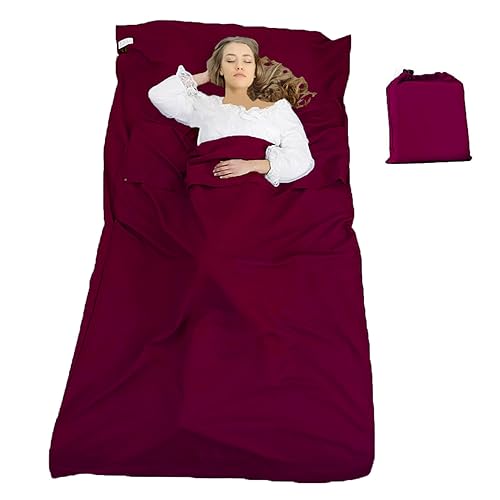 Sleeping Bag Liner Portable Travel Sleeping Sack Sheets Lightweight and Compact Camping Sheets for Adults Comfortable Line...
