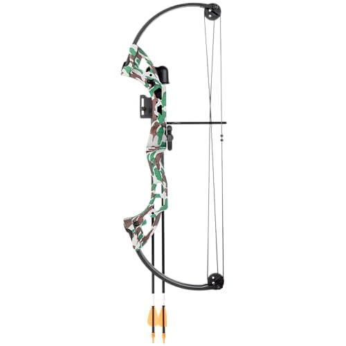 Bear Archery Brave Youth Bow Includes Whisker Biscuit, Arrows, and Arrow Quiver Recommended for Ages 8 and Up, Right Hand
