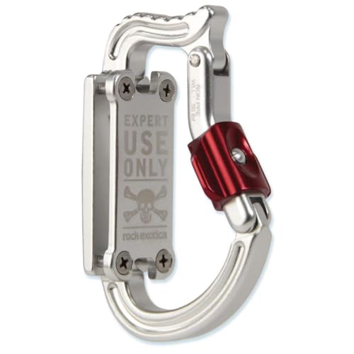 Rock Exotica Transporter Gear & Accessory Carabiner - Heavy Duty Tool Holder with Dual Push-Button Locking Gate for Climbi...