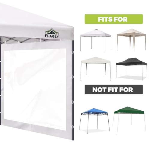 Instant Canopy Sidewalls for 10x10 Pop Up Canopy Tent, 300D Waterproof Material for Outdoor Events, Vendor Booths, and Pri...