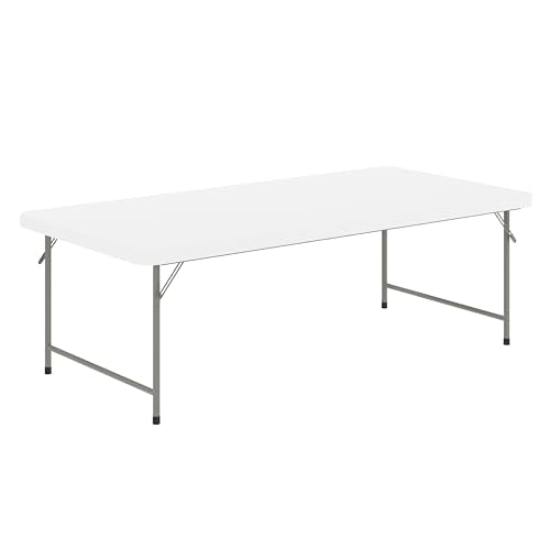 EMMA + OLIVER 4.93' Kids Folding Activity Table for Classrooms and Home, Heavy-Duty Rectangular Plastic Classroom Table fo...