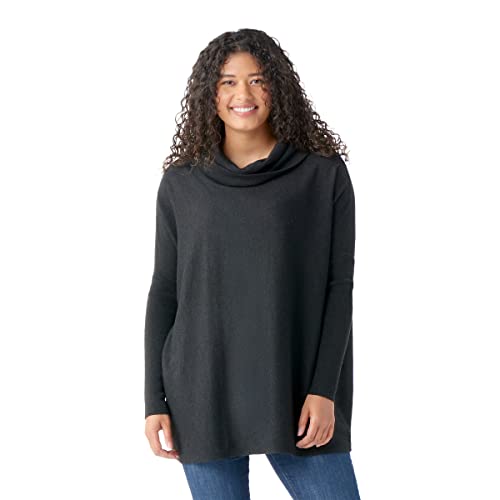 Smartwool Edgewood Poncho Sweater Charcoal Heather MD