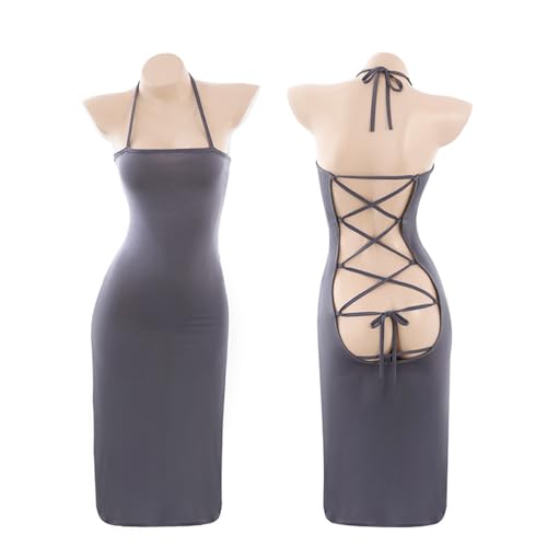Women's Deep V Neck Halter Backless Mini Dress for Women Party Night Sexy Club Bodycon