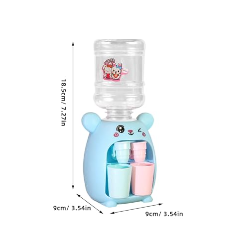 Kids Water Dispenser Toy Mini Water Machine Toy Children Lovely Water Dispenser Drink Water Machine Toy for Kids (Blue)