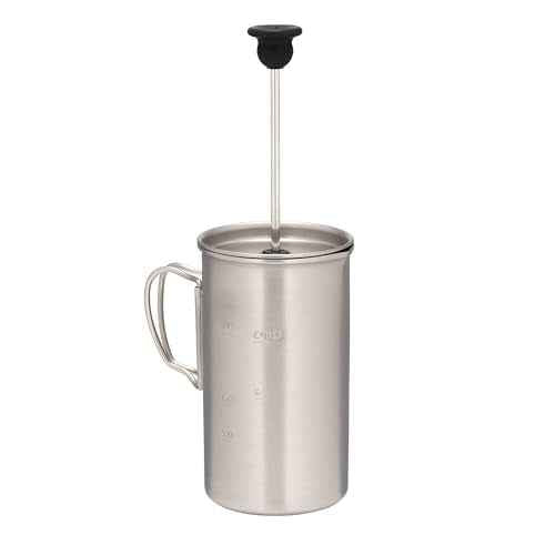 Snow Peak Titanium French Press - Ultralight Coffee Maker for Camping, Backpacking & Hiking - Camping Cookware Essential for Coffee Anywhere