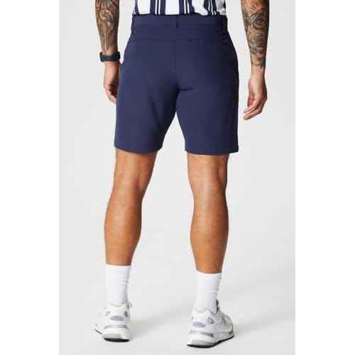 Fabletics Men's Only Short, Everyday Commuter, Lightweight, Liquid Resistant, Secure Pockets, 4-Way-Stretch, Streamlined Fit