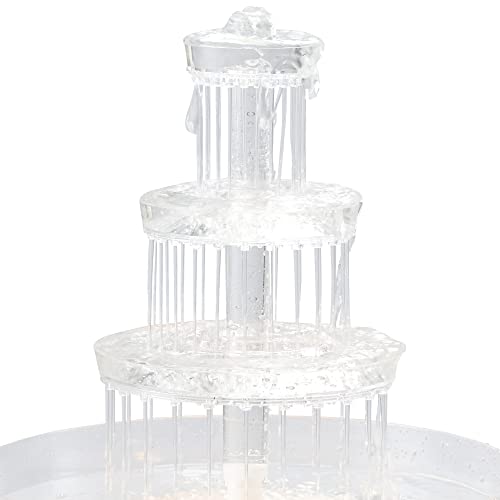 DecoPac 3-Tier Wedding Fountain Wedding Cake Decoration, Beautiful Water Fountain With Light Base, Easy To Set Up, Multicolor