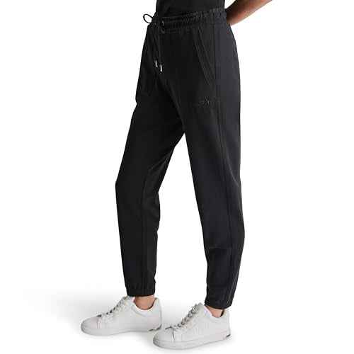 DKNY Women's Smocked Drawcord Waistband Knit Jogger