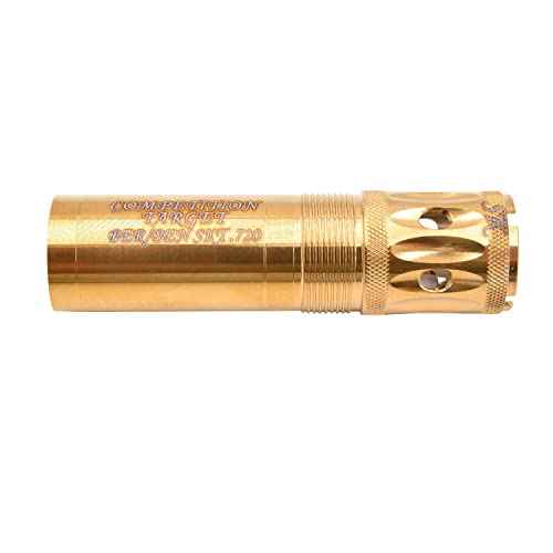 Carlsons Choke Tubes 12 Gauge for Beretta Benelli Mobil | Stainless Steel | Gold Competition Target Ported Sporting Clays Choke Tube | Made in USA