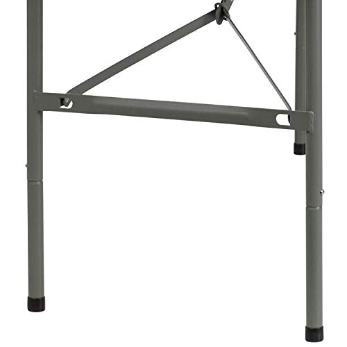 Flash Furniture Elon Commercial Grade 5-Foot Bi-Fold Granite White Plastic Folding Table