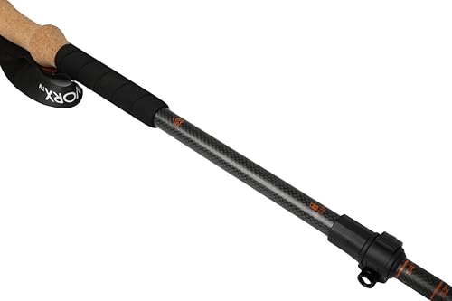 TRAILWORX 3K Carbon Fiber Collapsible Hiking Poles, Adjustable Trekking Poles for Hiking, Walking Sticks with Cork Handle,...