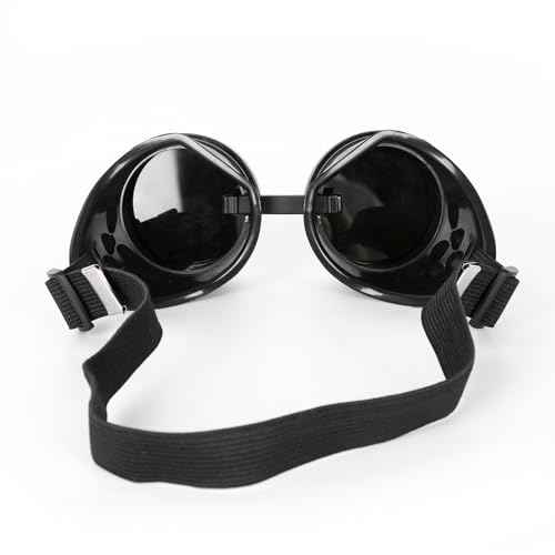 Adjustable Vintage Steampunk Goggles - Mad Scientist Style Gothic Glasses for Cosplay & Halloween Costumes