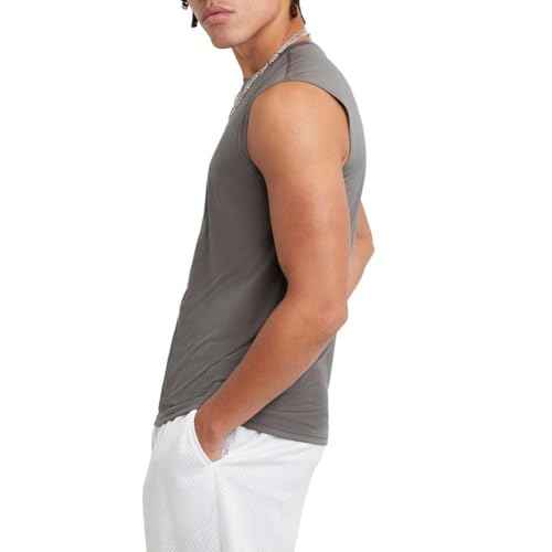 Champion Men's Sleeveless T-shirt, Sport Tank, Muscle T-shirt for Men (Reg. Or Big & Tall)