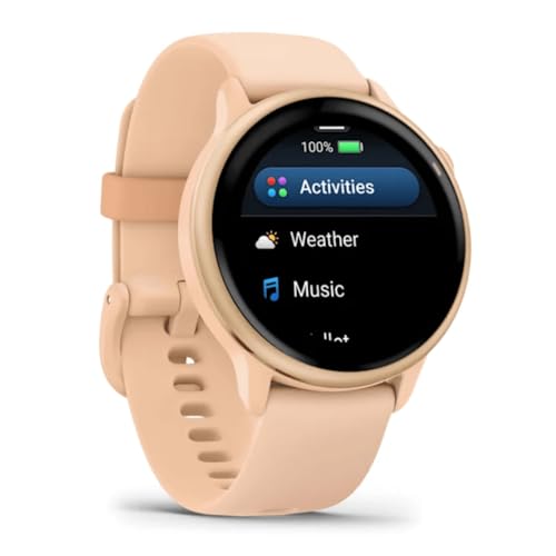 Garmin vívoactive® 6, Health and Fitness GPS Smartwatch, AMOLED Display, Up to 11 Days of Battery, Metallic Pink Dawn with...