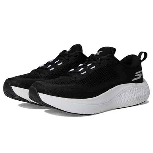 Skechers Women's Go Run Supersonic Max, Black/White, 8.5