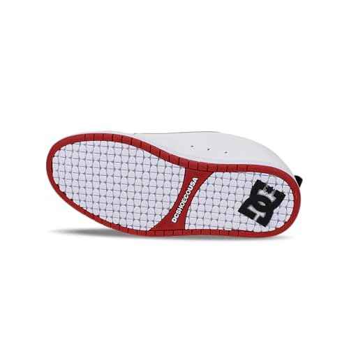 DC Mens Court Graffik Casual Low Top Skate Shoe SneakerSkate Shoe, White/Red 14