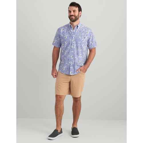 HUK Mens H1500212 Athletic-button-down-shirts, Lightning Sky Space Palm, XL US