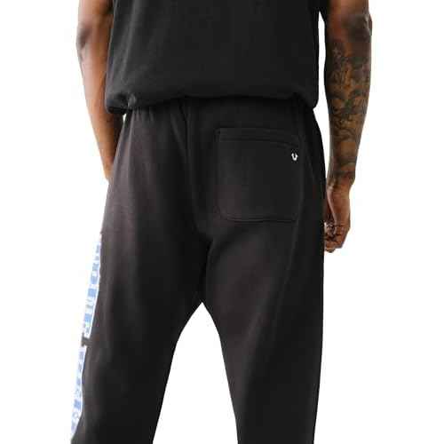 True Religion Men's Raw Exaggerated Icon Jogger