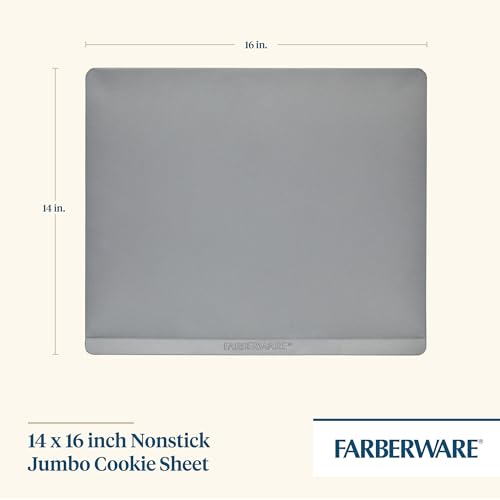 Farberware Insulated Nonstick Bakeware 14-Inch x 16-Inch Jumbo Cookie Sheet, Light Gray