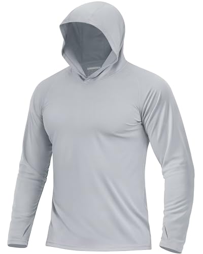 Boladeci Men's UPF 50+ Sun Protection Lightweight Hoodie Shirts Long Sleeve Fishing Shirts SPF UV Hiking Swim