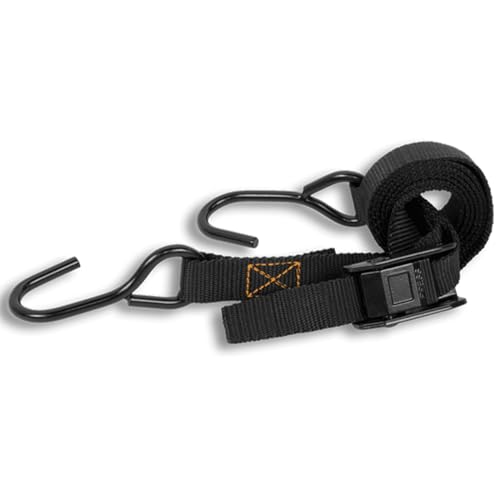 Muddy 1" X 8' Cam-Buckle Rugged Durable Reliable Adjustable Versatile Outdoor Strap with 2 Vinyl-Coated Steel Hooks, 400-l...