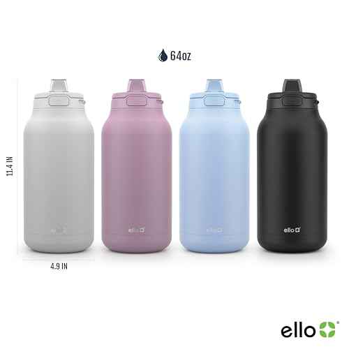 Ello Hydra 64oz Half Gallon Vacuum Insulated Stainless Steel Jug with Locking