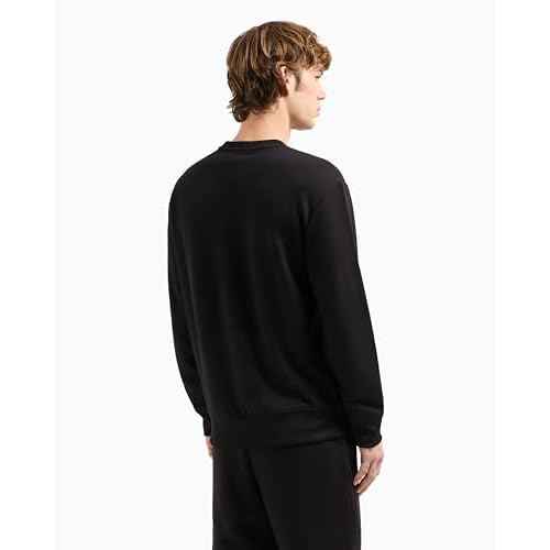 Armani Exchange mens Black and Gold Crewneck
