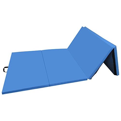 Fitvids All Purpose 4'x8'x2" Extra Thick High Density Anti Tear Gymnastics Gym Folding Exercise Aerobics Mats, Multiple Colors Available