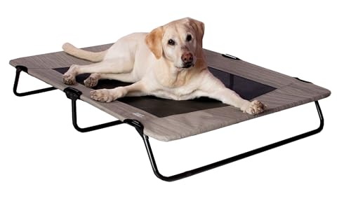 Pet Gear Lifestyle Pet Cot Elevated Bed, No Assembly Required, Premium Tear Resistant Cooling Mesh, Indoor & Outdoor, Ligh...