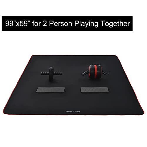 steelway Exercise Mat for AB Roller AB Mat Thin of Large, Picnic Blanket Waterproof, Black Long Foldable Workout Oxford Po...
