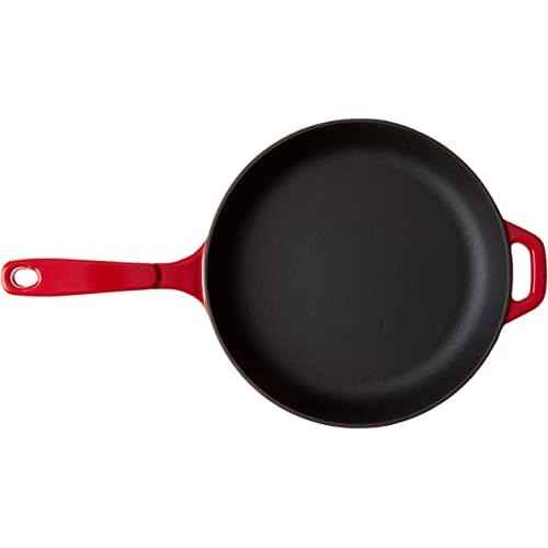 Lodge Enameled Cast Iron Skillet, 11-inch, Red