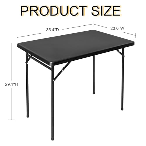 FROASISPRO Folding Table 3ft Rectangular All-Occasion Plastic Folding Event Table for Indoor and Outdoor, Portable Desk, C...