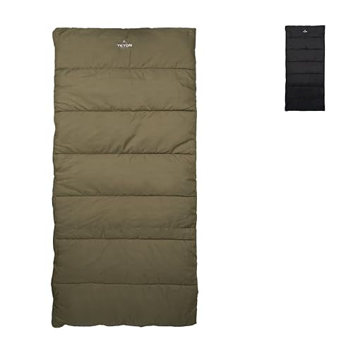 Teton Evergreen Sleeping Bag – Spacious Fit and Cozy Warmth for Adults – Options for Camping in Any Weather