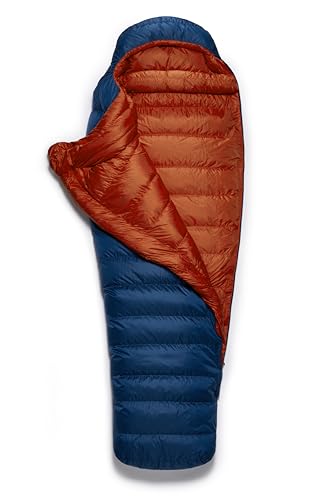 Rab Men's Ascent Down Sleeping Bag - Lightweight Warm Mummy Sleep Sack for Camping & Backpacking