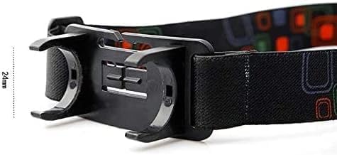 ZGLUZP Black Flashlight Clip Buckle Headband Adjustable Head Belt Head Strap Mount Holder Stand for 24mm LED Flashlight To...