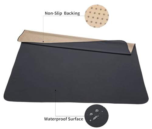 Baby Splat Mat for Under High Chair, 60 x 60 Inch Splash Mat, Waterproof and Washable Spill Mat, Anti-Slip Floor Protector